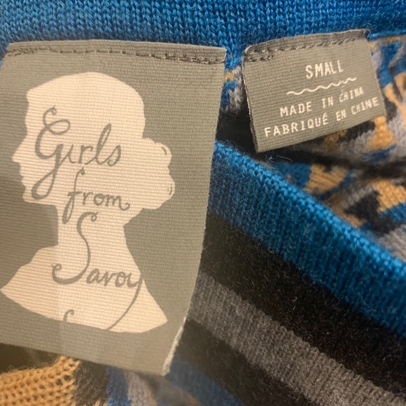 Anthropologie Girls From Savoy skirt Blue Sweater - Picture 6 of 9